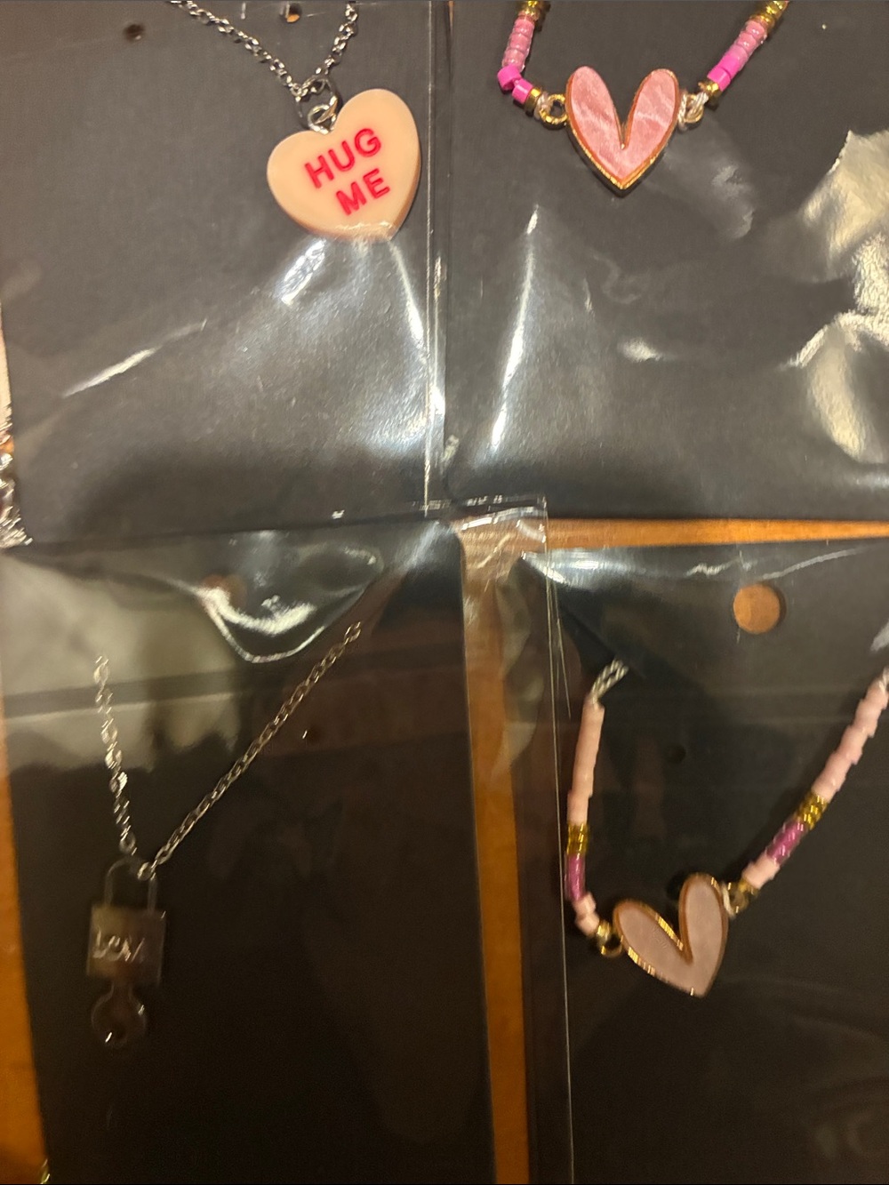 💗4 for!20💗-Pink Heart Pendant Necklace - Cute Valentine's Style